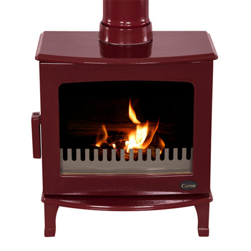 Carron 5kW ECO Multi Fuel / Wood Burning Stove – Red Enamel