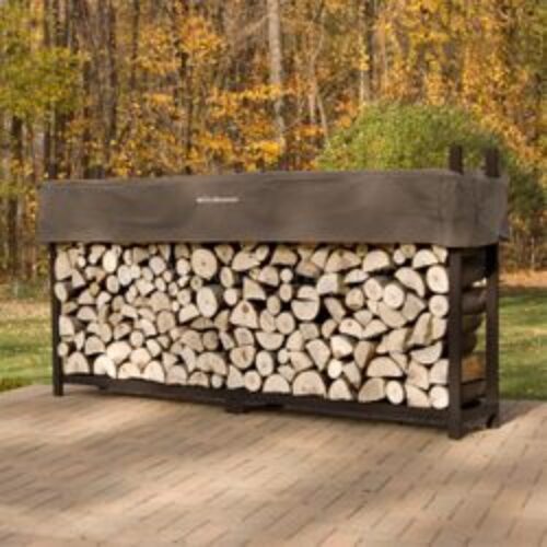 Woodhaven Brown Firewood Rack – 8′