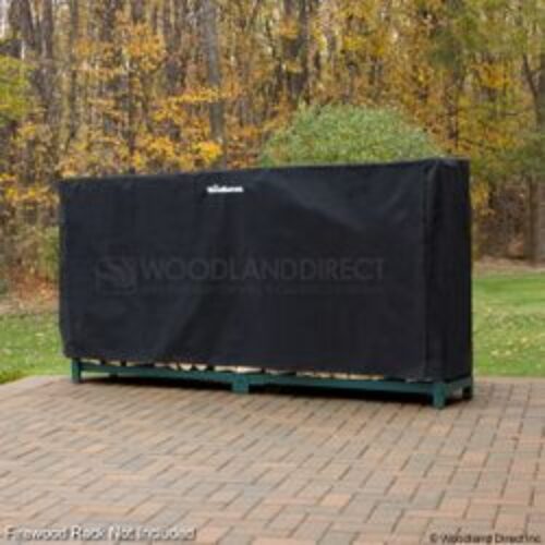 Woodhaven 8′ Firewood Rack Cover – Black