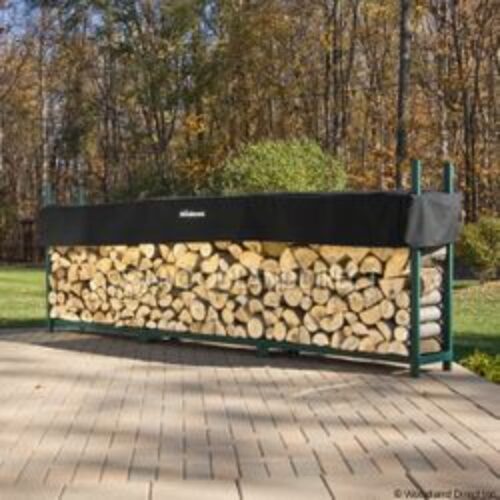 Woodhaven Green Outdoor Firewood Rack – 12′