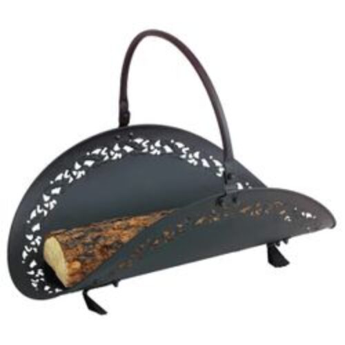 Filigree Indoor Firewood Rack – Black