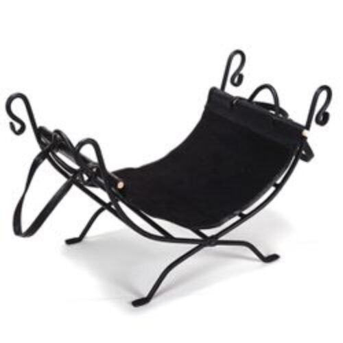 Wrought Iron Indoor Firewood Rack with Carrier