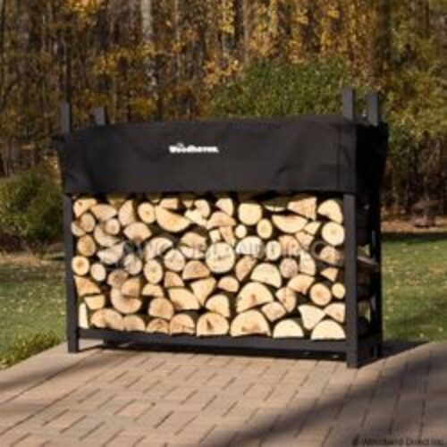 Woodhaven Black Firewood Rack – 6′