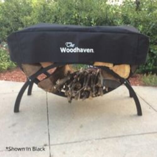 Woodhaven 39″ Crescent Firewood Rack Cover – Brown