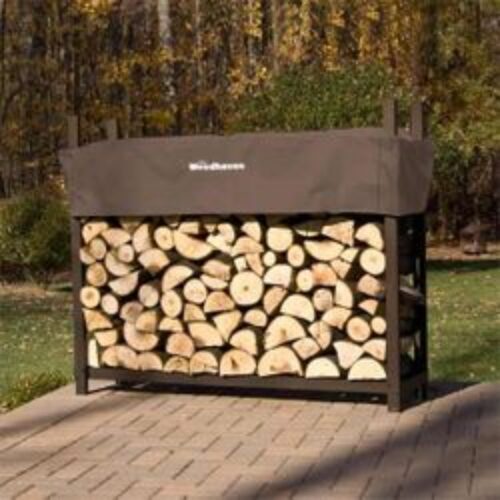 Woodhaven Brown Firewood Rack – 6′