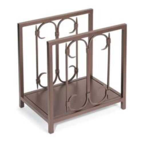 Iron Gate Indoor Firewood Rack – Burnished Bronze