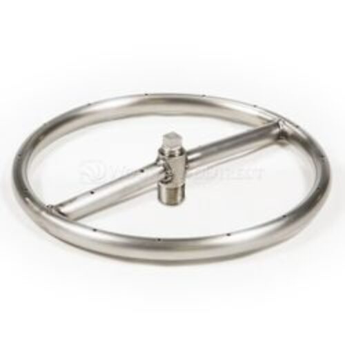 Round Single Ring Stainless Steel Gas Fire Pit Burner – 12″