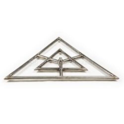 Triangle Stainless Steel Gas Fire Pit Burner – 24″