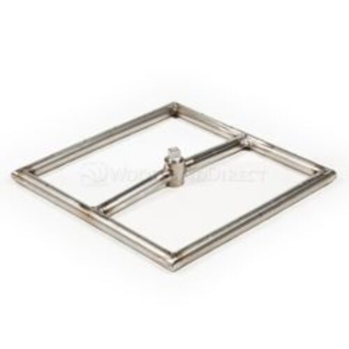 Square Single Stainless Steel Gas Fire Pit Burner – 12″