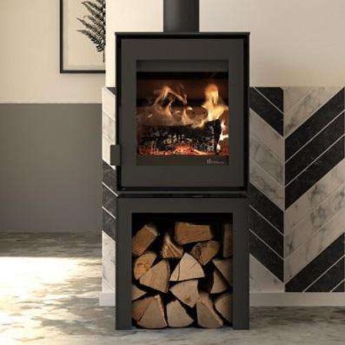 Dik Geurts Modivar 5 Front Log Store Wood Burning Stove