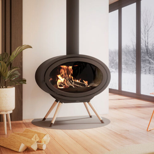 Dik Geurts Oval Front Wood Burning Stove