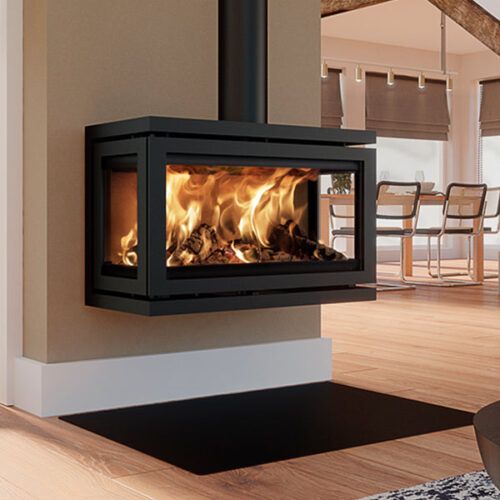 Dik Geurts Vidar Triple Large Wall Wood Burning Stove