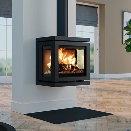 Dik Geurts Vidar Triple Small Wall Wood Burning Stove